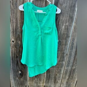 Umgee Vibrant Green hi-lo Blouse